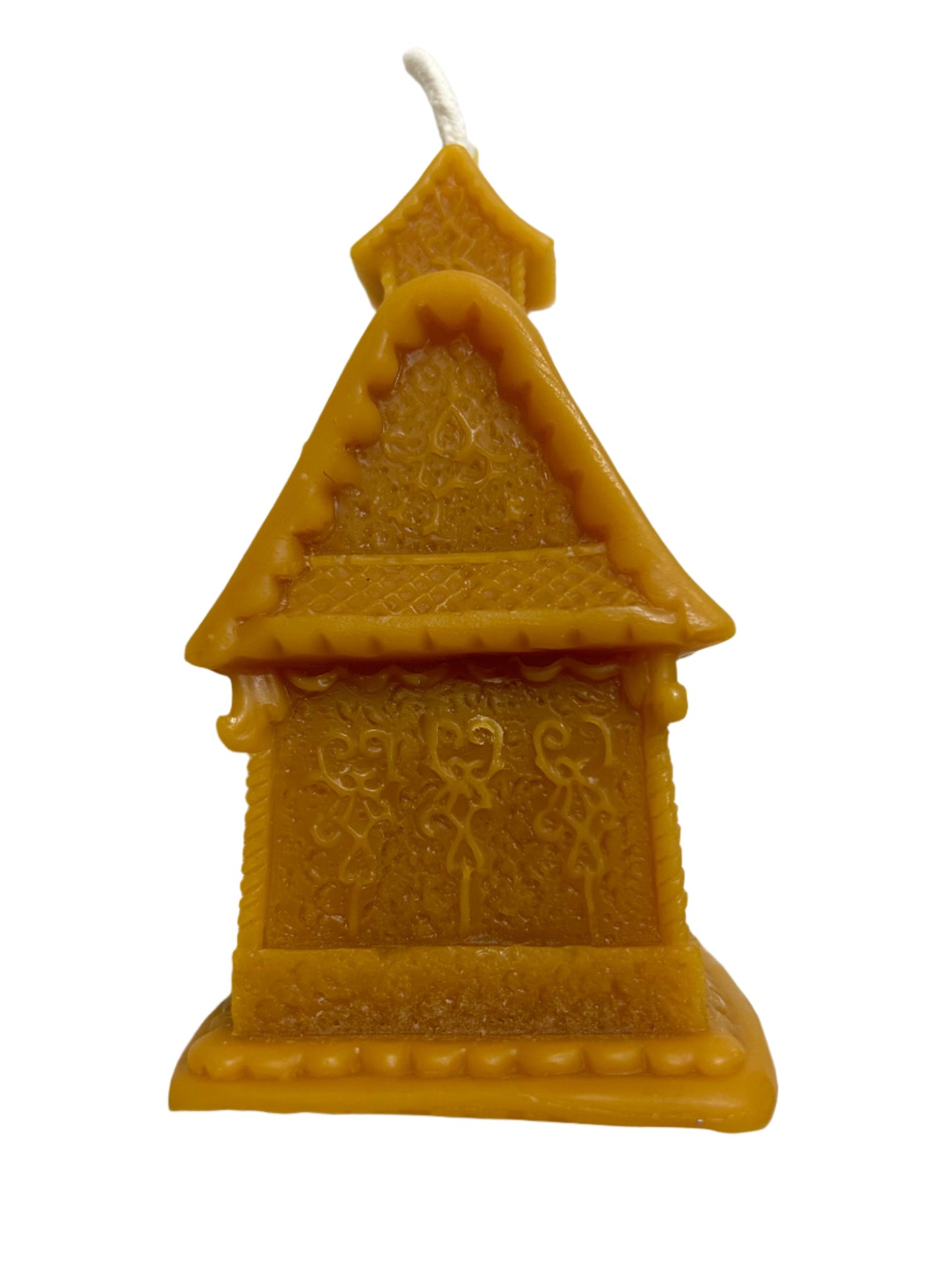 Handcrafted Pure Beeswax Gingerbread House Candle