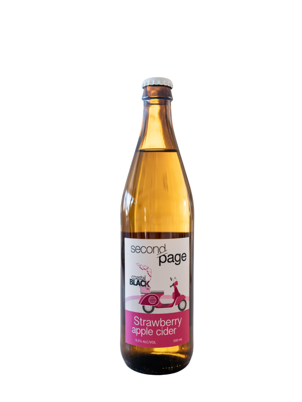 Strawberry apple cider made on vancouver island