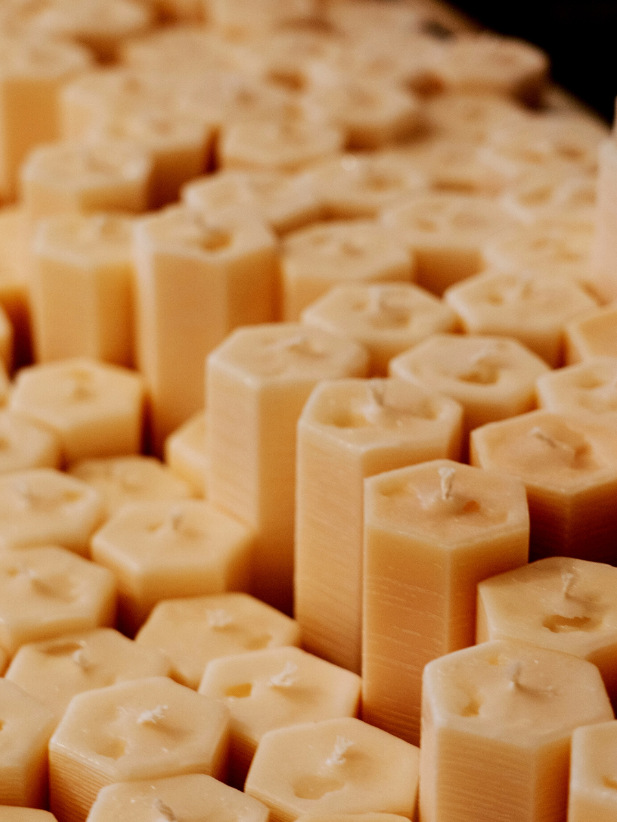 Beeswax Pillars - Coastal Black