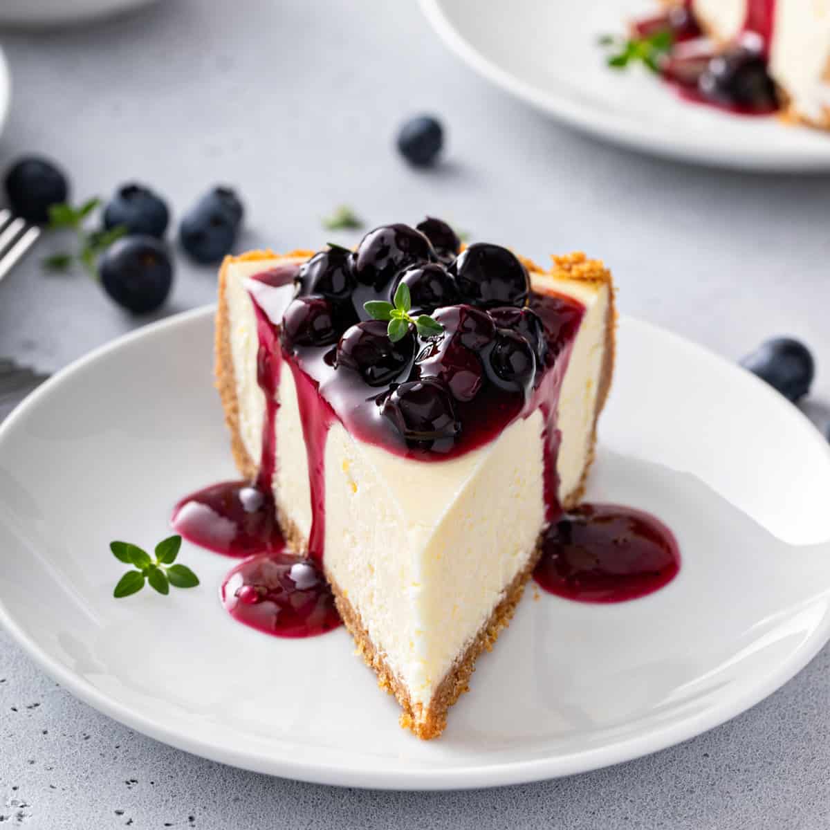 Cheesecake with Blueberry Sauce -GF
